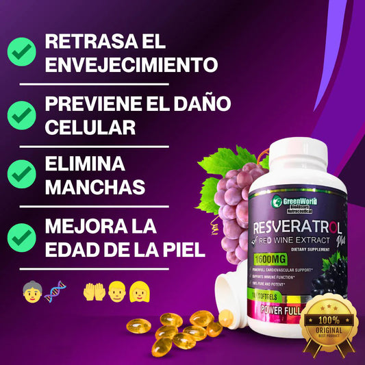 RESVERATROL x 100 cápsulas de 1600mg